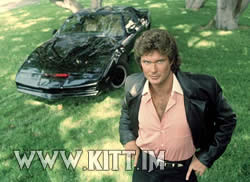 Kitt Supercar della serie televisiva degli anni '80 Knight Rider con David Hasseloff
