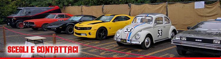 Noleggio repliche auto Deloarean di Ritorno al Futuro, Herbie Maggiolino tutto matto e Bumblebee dei Transformers Noleggio repliche auto Deloarean di Ritorno al Futuro, Herbie Maggiolino tutto matto e Bumblebee dei Transformers